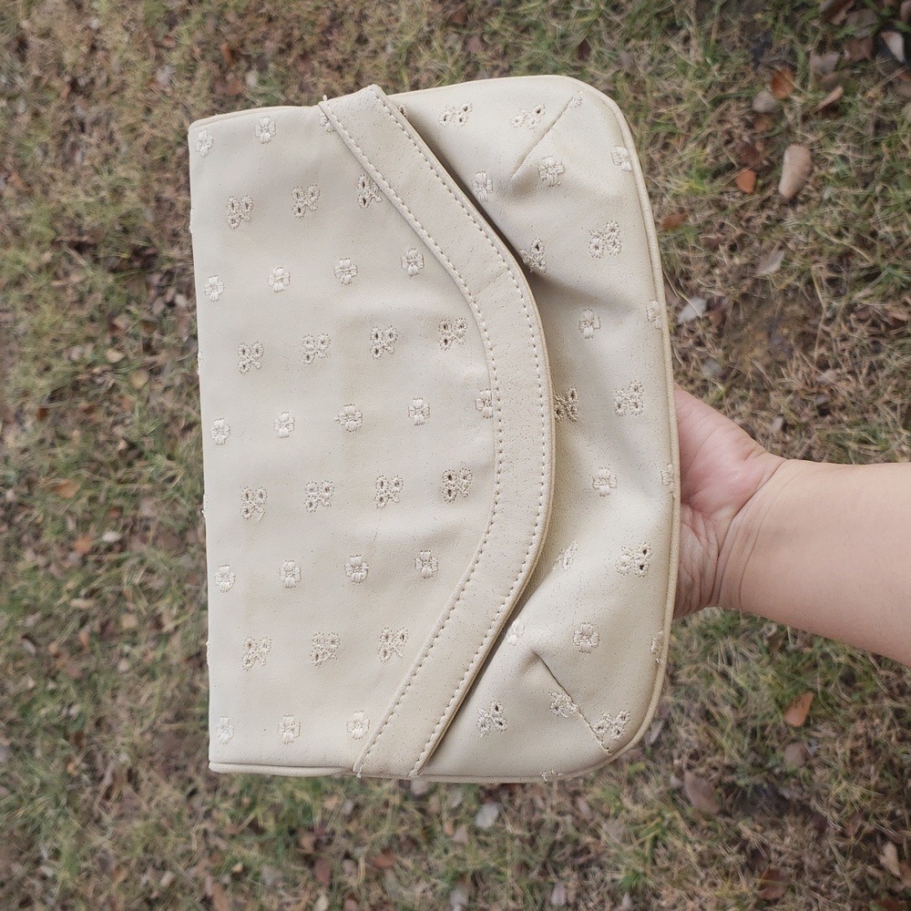 Vintage Theodore of California Womens Classic Clutch Purse Eyelet 80s Events